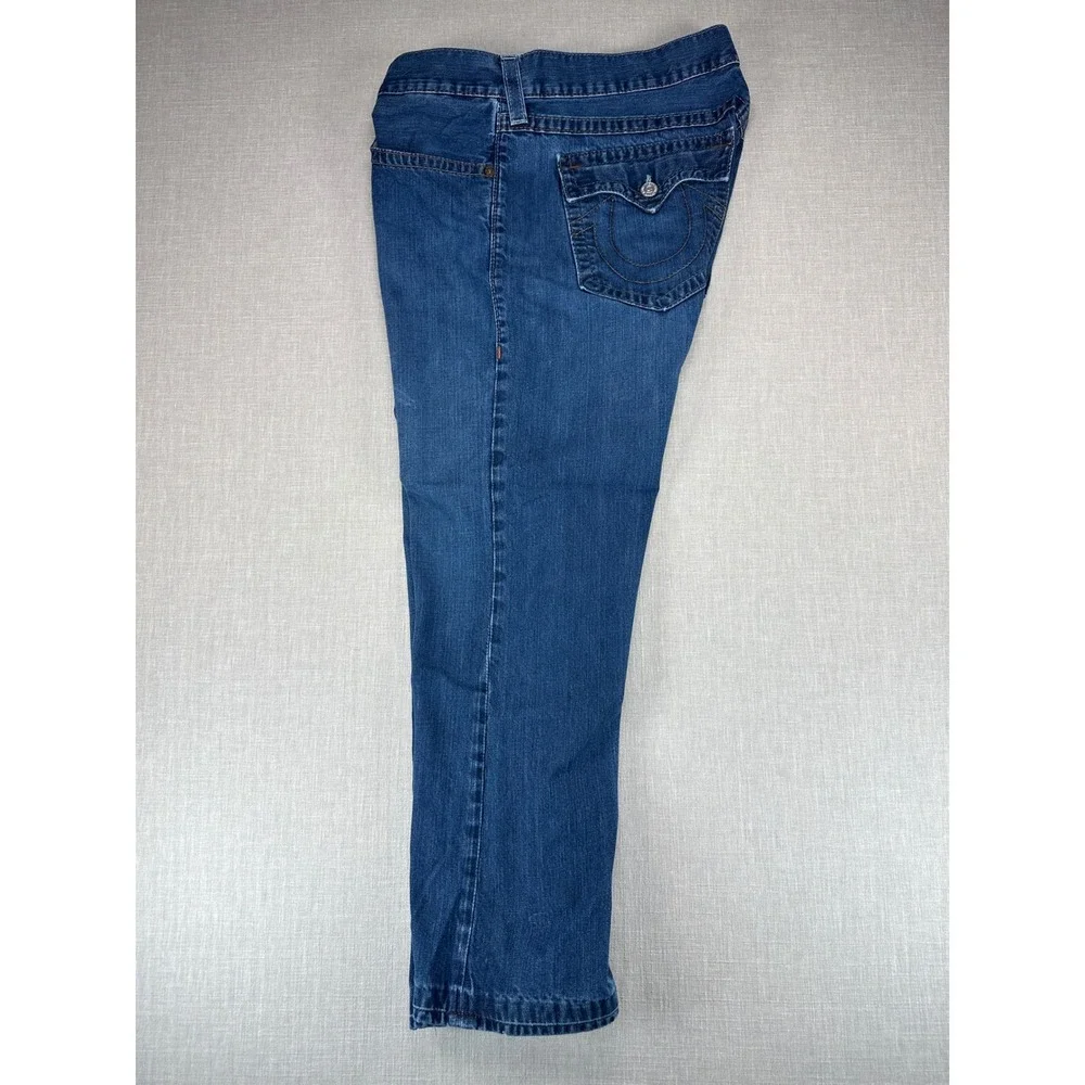 True Religion Bobby Jeans Mens 42 Blue Bootcut Made in USA Medium Wash Denim